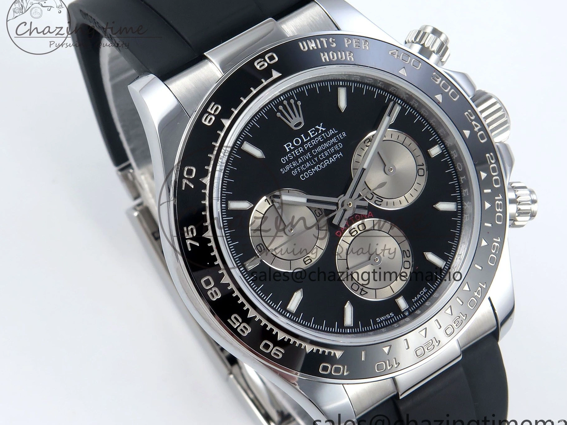 MiroTime 0411 Daytona 126519 QF 1:1 Best Edition Black Gray Dial on Oysterflex Strap QF4131 V Vibrant 340